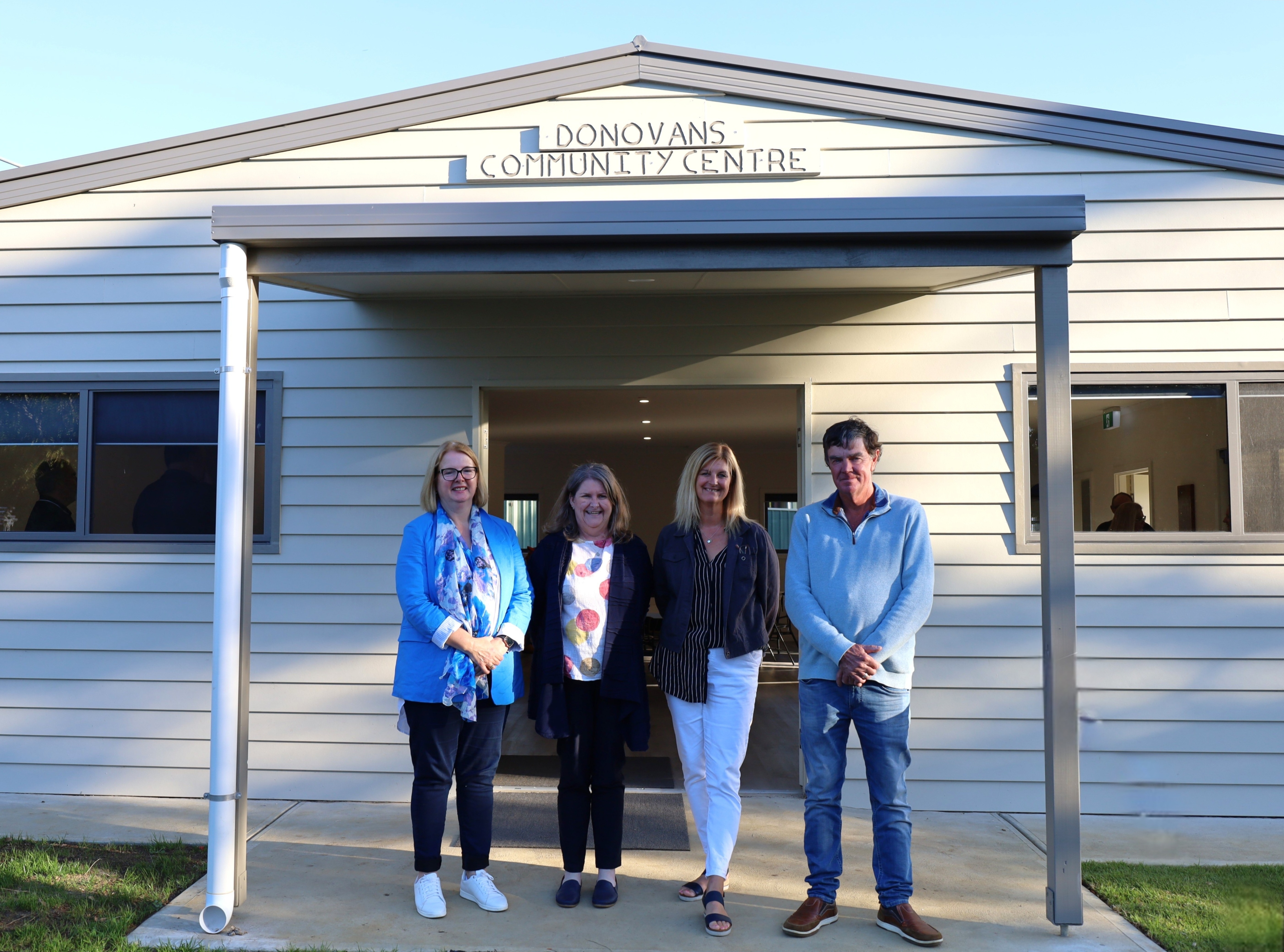 Mayor Kylie Boston with Councillors Megan Dukalskis, Katherine Green and Barry Kuhl at the Donovans Community Centre